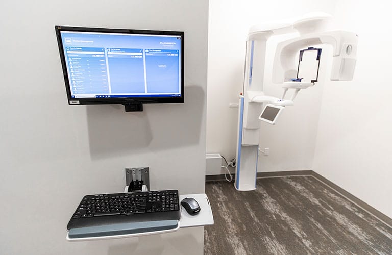 dental x-ray room at arete smile design center