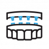 vector icon of dental implants