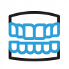 vector icon of dentures