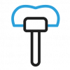 icon vector of metal free dental implant