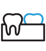 vector icon for a dental bridge