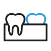 vector icon for a dental bridge