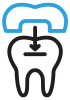 veector icon for a dental crown install