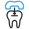 veector icon for a dental crown install