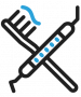 vector icon of dental tools