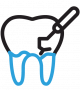 vector icon of tool giving a gum lift