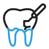 vector icon of tool giving a gum lift