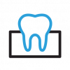 vector icon of tooth implanted